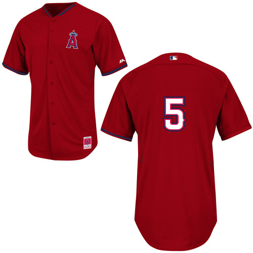 Albert Pujols #5 MLB Jersey-Los Angeles Angels of Anaheim Men's Authentic 2014 Cool Base BP Red Baseball Jersey